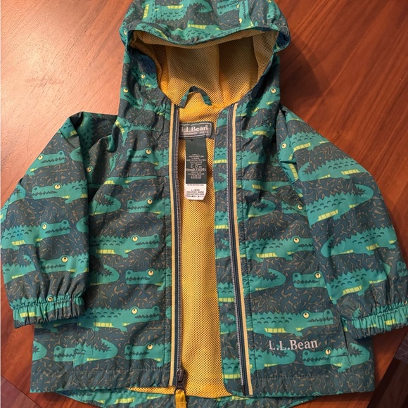 L.L. Bean Kids' Alligator Print Raincoat - Picture 2 of 2